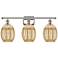 Ballston Preston 26"W 3-Lt Polished Nickel Vanity w/ Mercury Bulb Shade