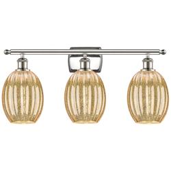 Ballston Preston 26"W 3-Lt Polished Nickel Vanity w/ Mercury Bulb Shade