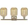 2_Ballston Preston 27"W 3 Light Brass Bath Light With Mercury Jar Shade more views