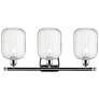 2_Ballston Preston 27"W 3 Light Chrome Vanity Light w/ Clear Jar Shade more views