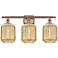 Ballston Preston 27"W 3 Light Copper Vanity Light w/ Mercury Jar Shade