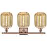 2_Ballston Preston 27"W 3 Light Copper Vanity Light w/ Mercury Jar Shade more views