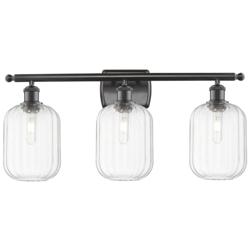 Ballston Preston 27"W 3-Lt Oiled Bronze Bath Light w/ Clear Jar Shade