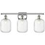 1_Ballston Preston 27"W 3-Lt Polished Nickel Vanity w/ Clear Jar Shade