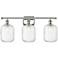 Ballston Preston 27"W 3-Lt Polished Nickel Vanity w/ Clear Jar Shade