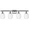 Ballston Preston 36"W 4 Light Chrome Vanity Light w/ Clear Bulb Shade