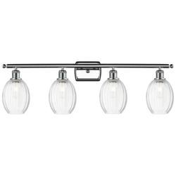 Ballston Preston 36"W 4 Light Chrome Vanity Light w/ Clear Bulb Shade