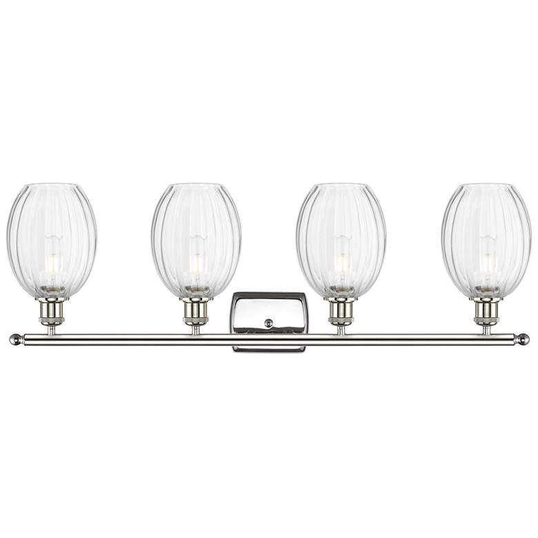 Image 2 Ballston Preston 36"W 4-Lt Polished Nickel Vanity w/ Clear Bulb Shade more views
