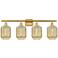 Ballston Preston 37"W 4 Light Gold Vanity Light w/ Mercury Jar Shade