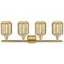 2_Ballston Preston 37"W 4 Light Gold Vanity Light w/ Mercury Jar Shade more views