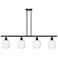 Ballston Preston 48"W 4-Lt Oil Bronze Stem Island Light w/ Clear Bulb Shade