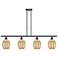 Ballston Preston 48"W 4-Lt Oil Bronze Stem Island w/ Mercury Bulb Shade