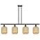 Ballston Preston 48"W 4-Lt Oil Bronze Stem Island w/ Mercury Jar Shade