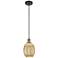 Ballston Preston 6"W Black Brass Cord Pendant w/ Mercury Bulb Shade