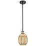 1_Ballston Preston 6"W Black Brass Stem Pendant w/ Mercury Bulb Shade