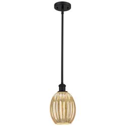 Ballston Preston 6"W Black Stem Mini Pendant w/ Mercury Bulb Shade