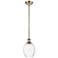 Ballston Preston 6"W Brass Stem Hung Mini Pendant w/ Clear Bulb Shade