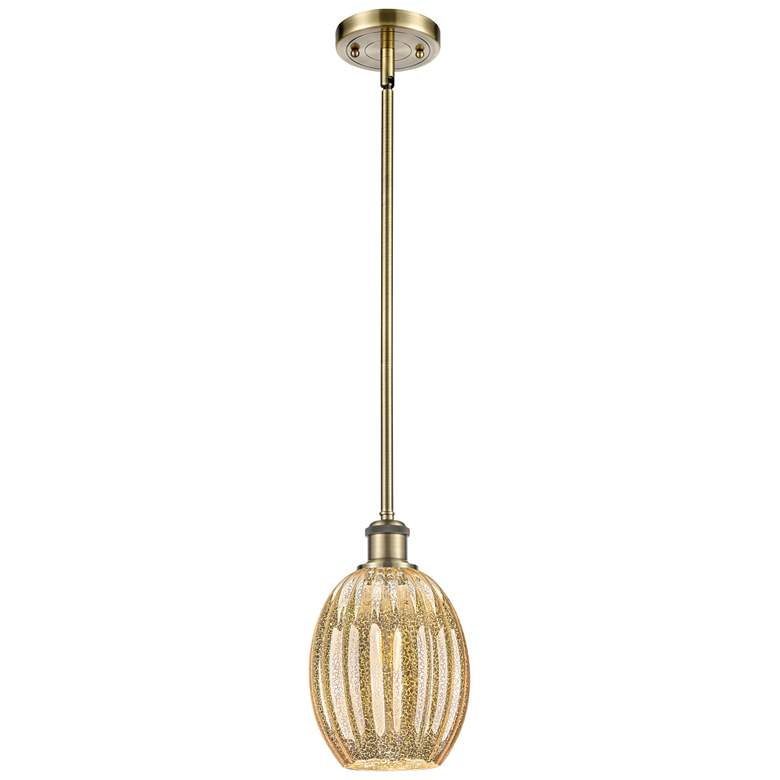 Image 1 Ballston Preston 6"W Brass Stem Mini Pendant w/ Mercury Bulb Shade