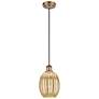 1_Ballston Preston 6"W Brushed Brass Cord Pendant w/ Mercury Bulb Shade