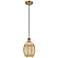 Ballston Preston 6"W Brushed Brass Cord Pendant w/ Mercury Bulb Shade