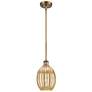 1_Ballston Preston 6"W Brushed Brass Stem Pendant w/ Mercury Bulb Shade