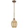 Ballston Preston 6"W Brushed Brass Stem Pendant w/ Mercury Bulb Shade