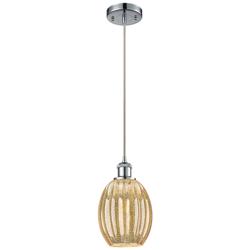 Ballston Preston 6"W Chrome Cord Mini Pendant w/ Mercury Bulb Shade