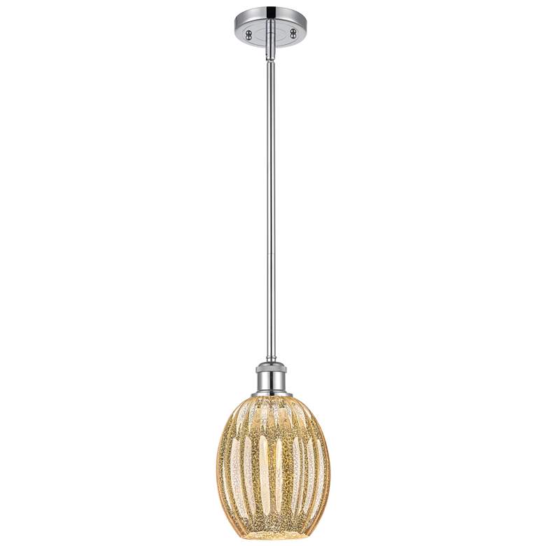 Image 1 Ballston Preston 6"W Chrome Stem Mini Pendant w/ Mercury Bulb Shade
