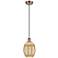 Ballston Preston 6"W Copper Cord Mini Pendant w/ Mercury Bulb Shade