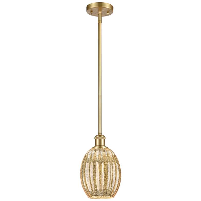 Image 1 Ballston Preston 6"W Gold Stem Hung Mini Pendant w/ Mercury Bulb Shade