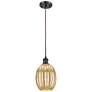 1_Ballston Preston 6"W Oiled Bronze Cord Pendant w/ Mercury Bulb Shade
