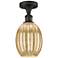 Ballston Preston 6"W Oiled Bronze Semi-Flush w/ Mercury Bulb Shade