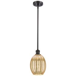 Ballston Preston 6"W Oiled Bronze Stem Pendant w/ Mercury Bulb Shade
