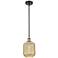 Ballston Preston 7"W Black Brass Stem Pendant w/ Mercury Jar Shade