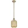 1_Ballston Preston 7"W Brass Stem Hung Mini Pendant w/ Mercury Jar Shade