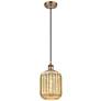 1_Ballston Preston 7"W Brushed Brass Cord Pendant w/ Mercury Jar Shade