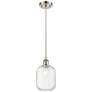 1_Ballston Preston 7"W Brushed Nickel Cord Pendant w/ Clear Jar Shade