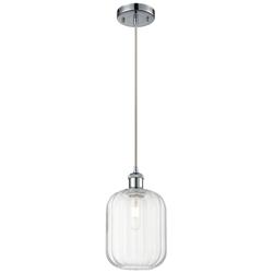 Ballston Preston 7"W Chrome Cord Hung Mini Pendant w/ Clear Jar Shade