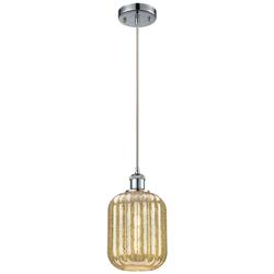 Ballston Preston 7"W Chrome Cord Mini Pendant w/ Mercury Jar Shade