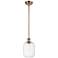 Ballston Preston 7"W Copper Stem Hung Mini Pendant w/ Clear Jar Shade