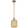1_Ballston Preston 7"W Copper Stem Mini Pendant w/ Mercury Jar Shade