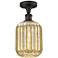 Ballston Preston 7"W Oiled Bronze Semi-Flush w/ Mercury Jar Shade