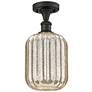 2_Ballston Preston 7"W Oiled Bronze Semi-Flush w/ Mercury Jar Shade more views