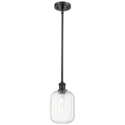 Ballston Preston 7"W Oiled Bronze Stem Mini Pendant w/ Clear Jar Shade
