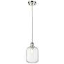 1_Ballston Preston 7"W Polished Nickel Cord Pendant w/ Clear Jar Shade