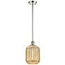 1_Ballston Preston 7"W Polished Nickel Stem Pendant w/ Mercury Jar Shade