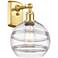 Ballston Rochester 10.88" High Satin Gold Sconce With Clear Shade