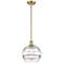 Ballston Rochester 10" Wide Satin Gold Stemmed Mini Pendant w/ Clear S