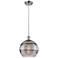 Ballston Rochester 10"W Chrome Corded Mini Pendant w/ Light Smoke Shad