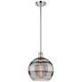 Ballston Rochester 10"W Chrome Stemmed Mini Pendant w/ Light Smoke Sha